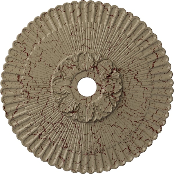 Ekena Millwork Melonie Ceiling Medallion (Fits Canopies up to 6 1/4"), 36 1/4"OD x 1 7/8"P, Gobi Desert Crackle CM36MEGDC - main